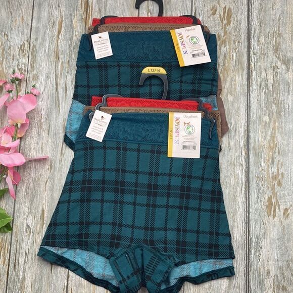 WOMEN'S LACE & Modal Hipster & Boyshort Underwear Panties 2, 3-Packs L - Picture 1 of 9